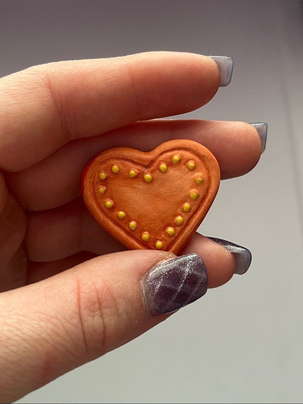 Goebel "Here's My Heart" Vintage Ceramic Pin